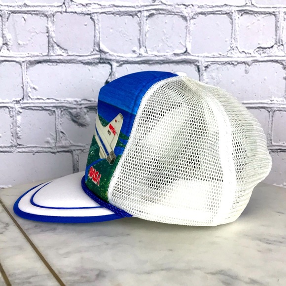 NASA Kennedy Space Center Space Shuttle Rocket 80’s Vintage Snapback Trucker Hat - Picture 2 of 9
